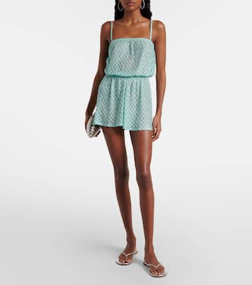 Open-knit lamé romper | Missoni