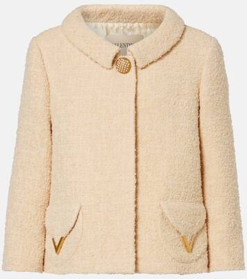 Embellished wool-blend tweed jacket | Valentino