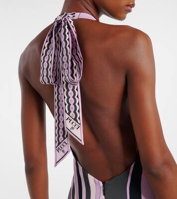 Iride halterneck satin gown | Pucci