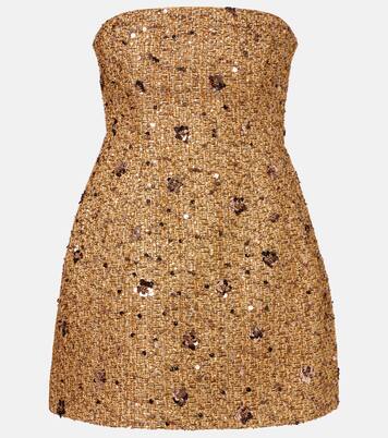 Kit sequined tweed bustier dress | Simkhai