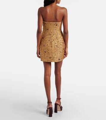 Kit sequined tweed bustier dress | Simkhai
