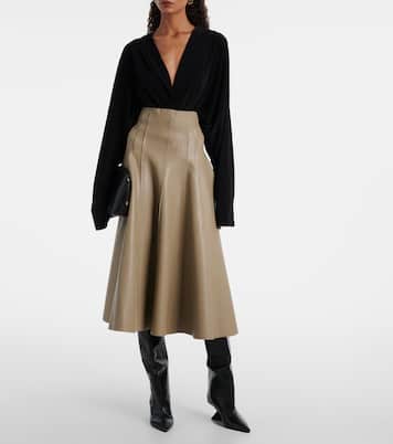 Flared midi skirt  | Norma Kamali