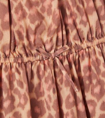 Leopard-print ruffled cotton dress | Zimmermann Kids