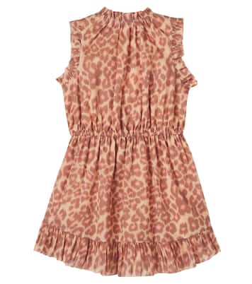 Leopard-print ruffled cotton dress | Zimmermann Kids