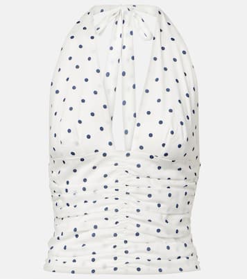 Edie polka-dot halterneck top | Posse