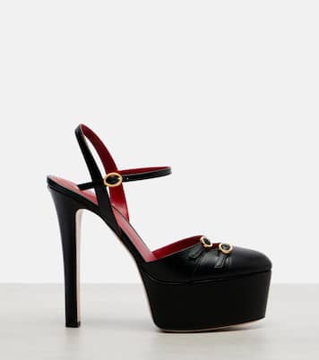 Crasher 145 leather platform pumps | Valentino Garavani