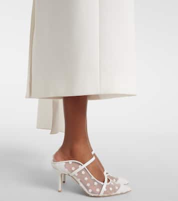 Maureen 70 leather and mesh mules | Malone Souliers