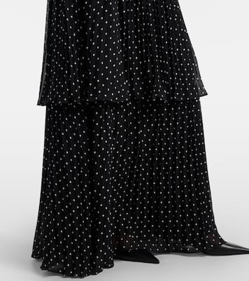 Embellished polka-dot tiered gown | Self-Portrait