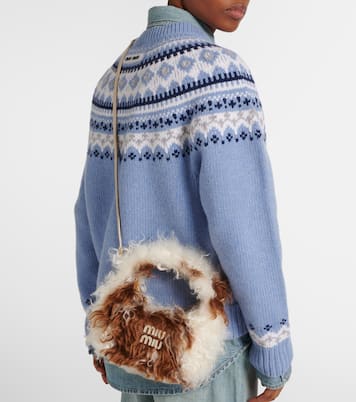 Wander cow-print shoulder bag | Miu Miu