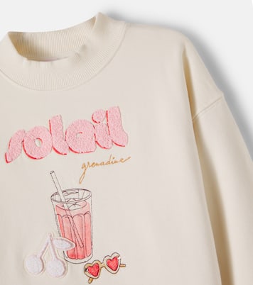 Lika embroidered cotton jersey sweatshirt | Bonpoint