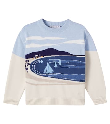 Cotton and cashmere jacquard sweater | Bonpoint