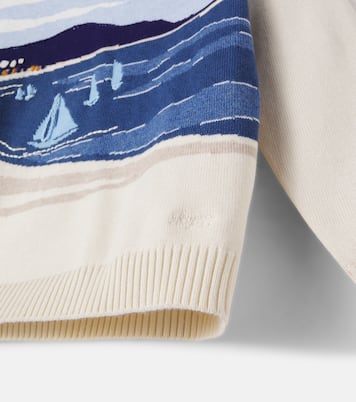 Cotton and cashmere jacquard sweater | Bonpoint