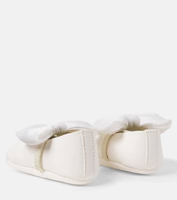 Baby Rose bow-detail leather booties | PèPè