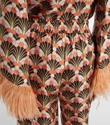 Printed silk palazzo pants | La DoubleJ