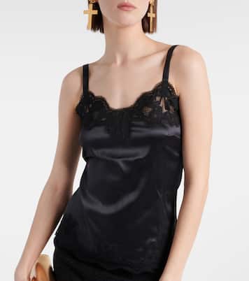 Camisole in raso di seta con pizzo | Dolce&Gabbana