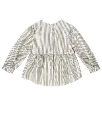 Blusa de seda a rayas | Brunello Cucinelli Kids
