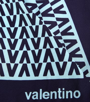 Foulard imprimé en soie et coton | Valentino
