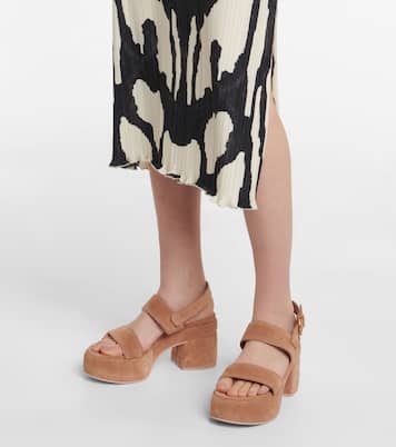 Melrose suede platforms sandals | Gianvito Rossi