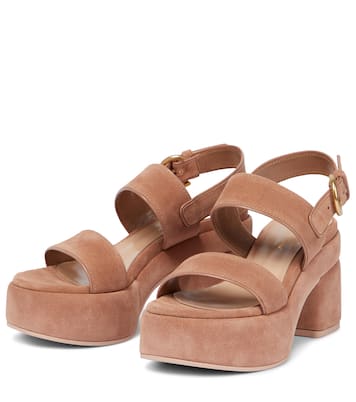 Melrose suede platforms sandals | Gianvito Rossi