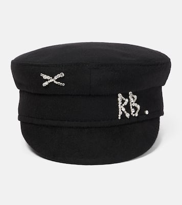Embellished wool baker boy cap | Ruslan Baginskiy
