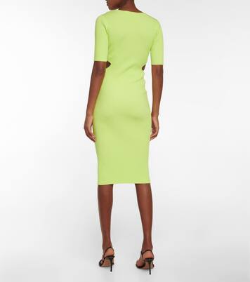 Collette ribbed-knit cutout midi dress | Simkhai