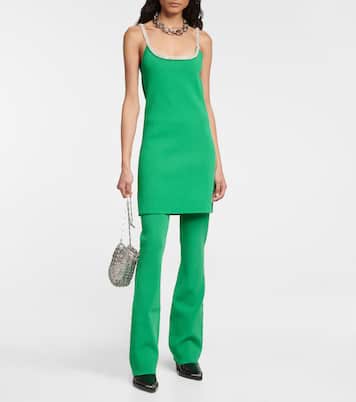 Pantaloni flared in maglia a coste | Rabanne