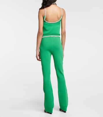 Pantaloni flared in maglia a coste | Rabanne