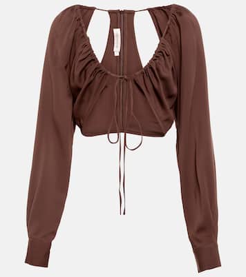 Crop top fruncido | Christopher Esber