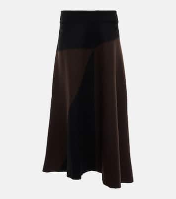 Gonna midi in lana bicolore | Jil Sander
