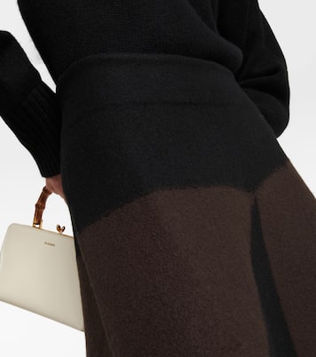 Gonna midi in lana bicolore | Jil Sander