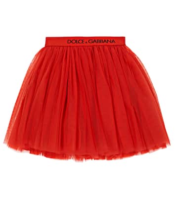 Falda de tul con logo | Dolce&Gabbana Kids