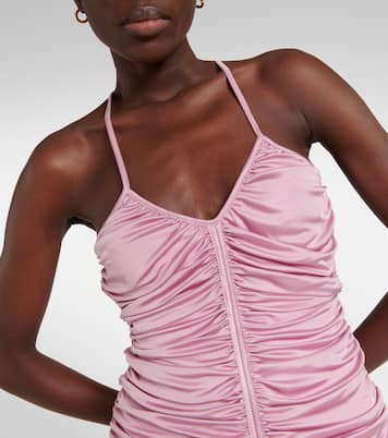 Rose ruched halterneck jersey minidress | Blumarine