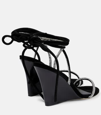 Willow embellished suede wedge sandals | Paris Texas