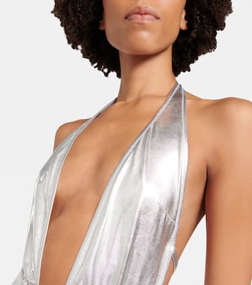 Bañador metálico con cuello halter | Dolce&Gabbana