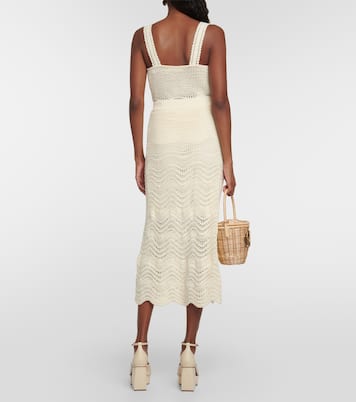 Falda midi Devi en croché de algodón | Zimmermann