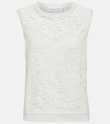 Top Chantilly aus einem Seidengemisch | Oscar de la Renta