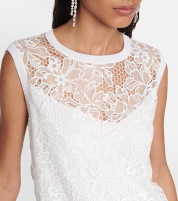 Top Chantilly aus einem Seidengemisch | Oscar de la Renta