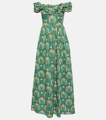 Espliego Lunar printed poplin maxi dress | Agua by Agua Bendita