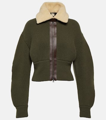 Cardigan aus Schurwolle mit Leder | Tod's