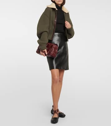 Cardigan aus Schurwolle mit Leder | Tod's