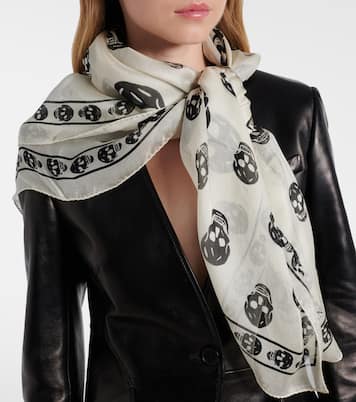 Foulard in seta con stampa | McQueen