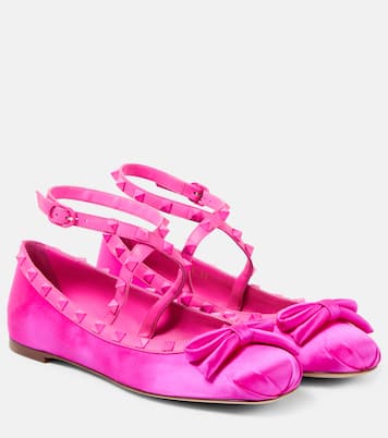 Rockstud embellished ballet flats | Valentino Garavani