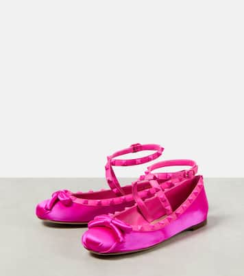 Rockstud embellished ballet flats | Valentino Garavani