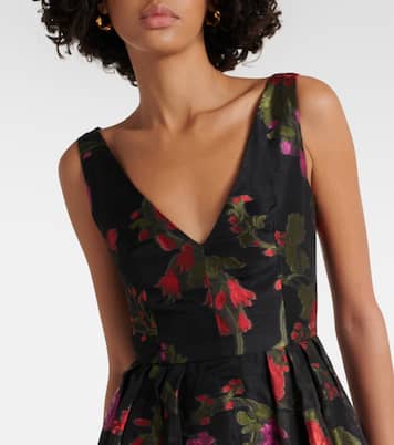 Vestido midi de organza floral | Erdem