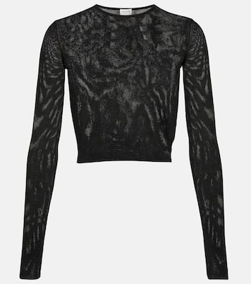 Top cropped in maglia | Saint Laurent