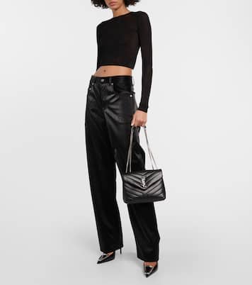Top cropped in maglia | Saint Laurent