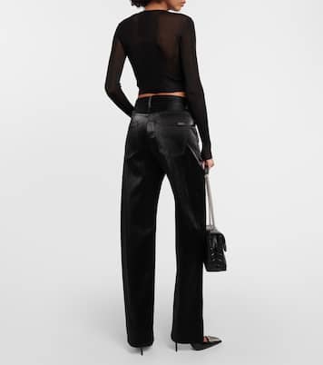 Top cropped in maglia | Saint Laurent