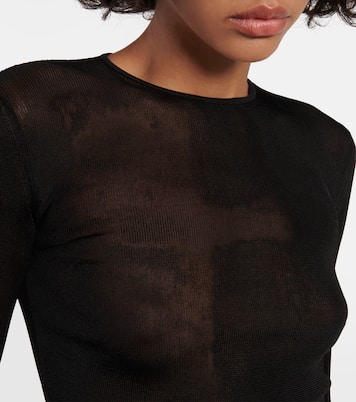 Top cropped in maglia | Saint Laurent