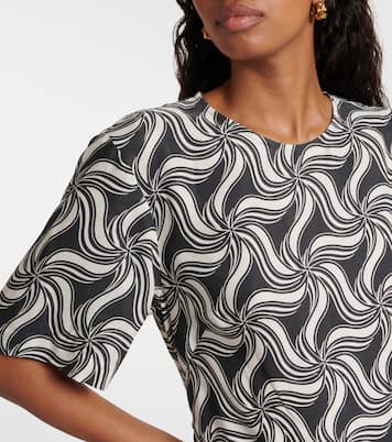 Vestido midi asimétrico estampado | Dries Van Noten