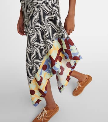 Vestido midi asimétrico estampado | Dries Van Noten